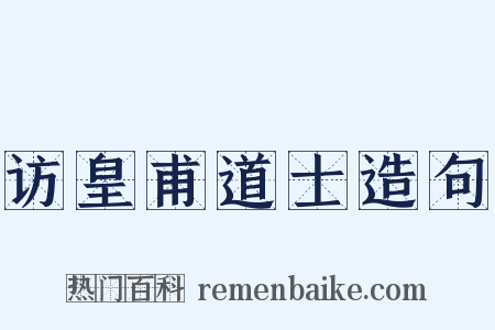 访皇甫道士造句是什么意思的图片